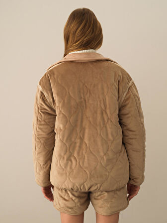 Xint Camel Esnek Dokulu Oversize Mont
