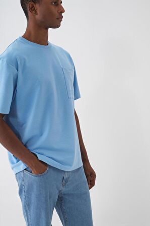 Xint Erkek Mavi 0 Yaka T-shirt 502100  