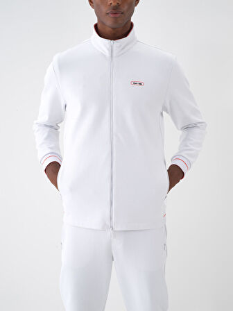 Beyaz Regular Fit Pamuklu Sweatmont