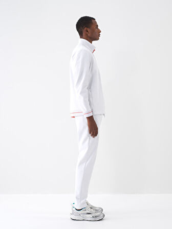 Beyaz Regular Fit Pamuklu Sweatmont