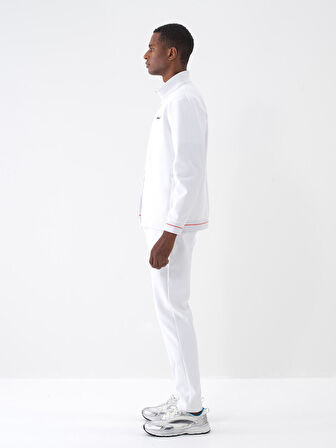 Beyaz Regular Fit Pamuklu Sweatmont