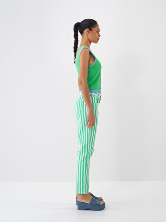 Yeşil Regular Fit Pamuklu Bluz