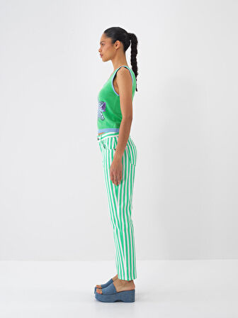 Yeşil Regular Fit Pamuklu Bluz