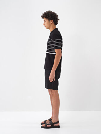 Siyah Regular Fit  Kazak