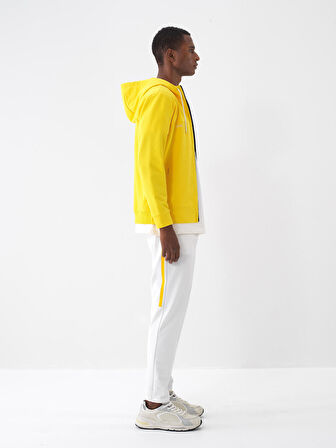 Sarı Slim Fit Pamuklu Sweatmont