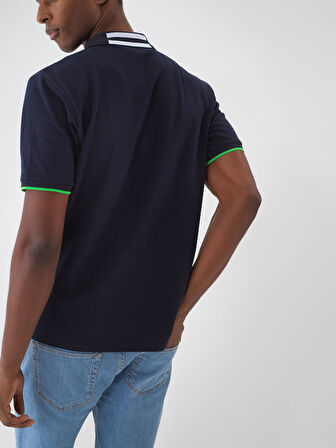 Lacivert Regular Fit Pamuklu Tişört