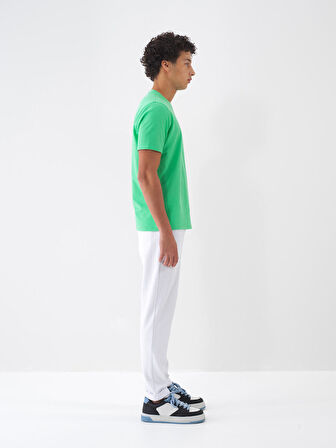 Yeşil Regular Fit Pamuklu Tişört