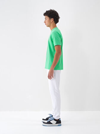 Yeşil Regular Fit Pamuklu Tişört