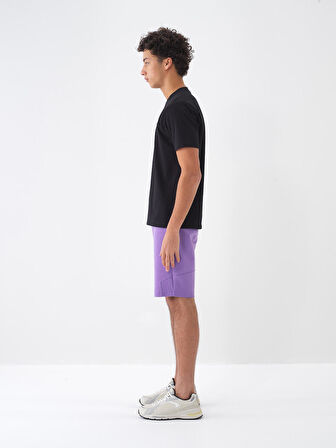 Siyah Regular Fit Pamuklu Tişört