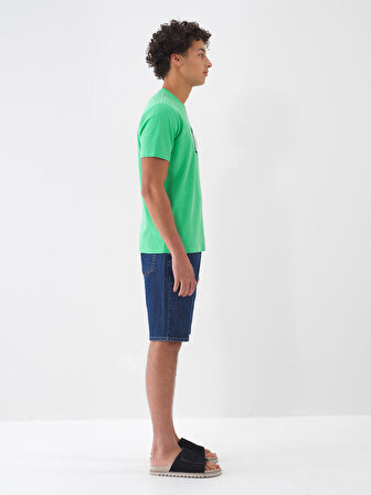 Mavi Regular Fit Pamuklu Denim Şort