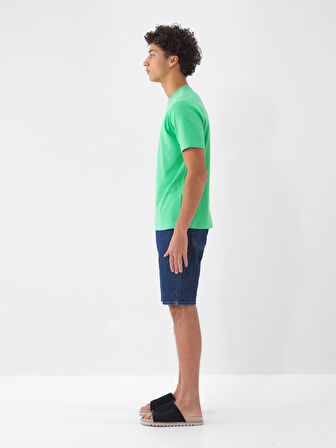 Mavi Regular Fit Pamuklu Denim Şort
