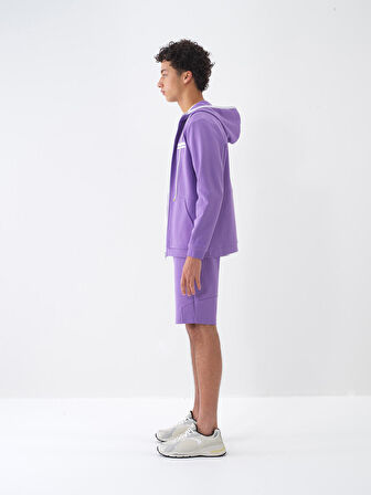 Lila Regular Fit Pamuklu Sweatmont