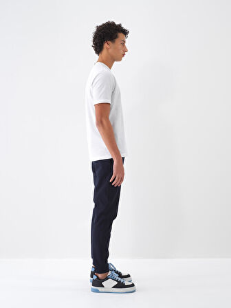 Lacivert Regular Fit Pamuklu Jogger Pantolon