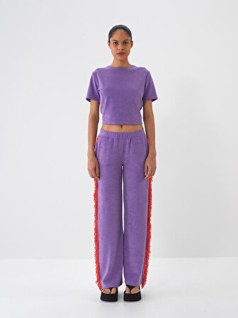 Lila Regular Fit Pamuklu Sweat Pantolon