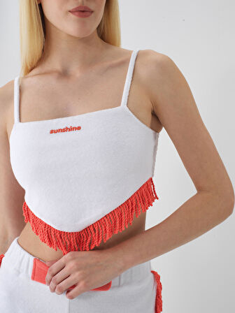 Beyaz Slim Fit Pamuklu Bluz