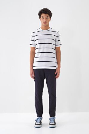 Xint Erkek Beyaz Çizgili T-shirt 502144    