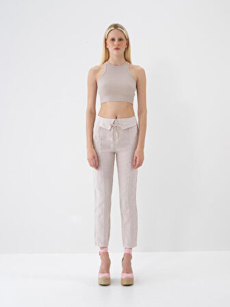 Natural Regular Fit Keten Pantolon
