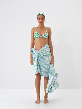 Yeşil Slim Fit  Bikini Üst