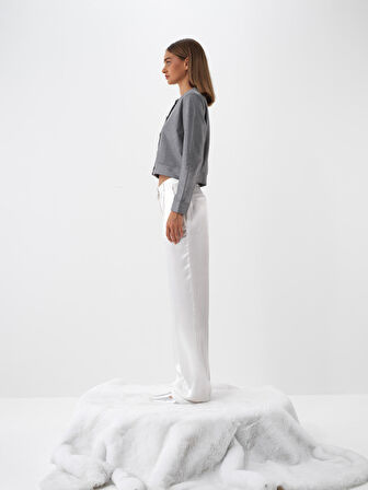 Xint Antrasit Işıltılı Sim Detaylı Regular Fit Hırka