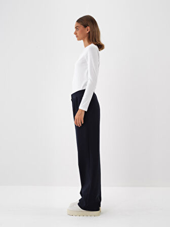 Xint Beyaz Modal Dokulu Slim Fit Uzun Kollu Tişört