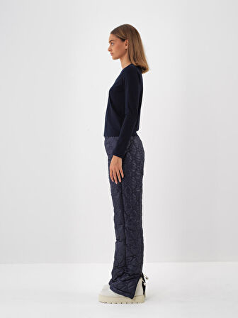 Xint Lacivert Modal Dokulu Slim Fit Uzun Kollu Tişört