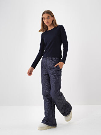 Xint Lacivert Modal Dokulu Slim Fit Uzun Kollu Tişört