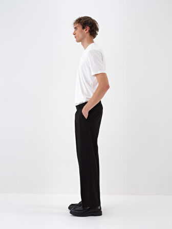 Xint Siyah Esnek Dokulu Regular Fit Pantolon