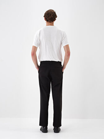 Xint Siyah Esnek Dokulu Regular Fit Pantolon