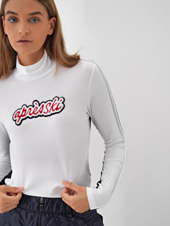 Xint Beyaz Modal Dokulu Slim Fit Uzun Kollu Tişört