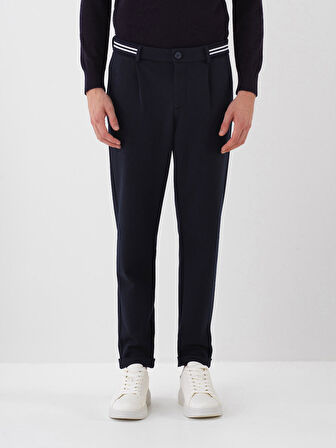 Xint Lacivert Esnek Dokulu Slim Fit Jogger Pantolon