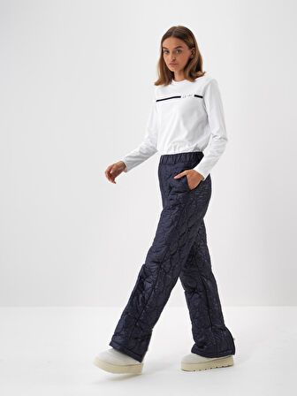 Xint Beyaz Pamuk Dokulu Regular Fit Uzun Kollu Tişört