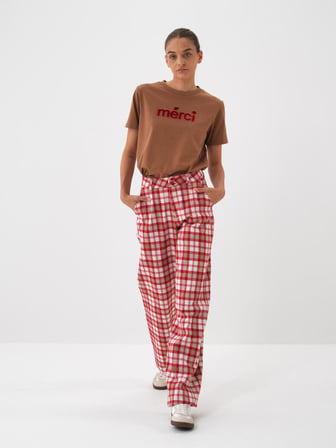 Xint Camel Pamuk Dokulu Regular Fit Tişört