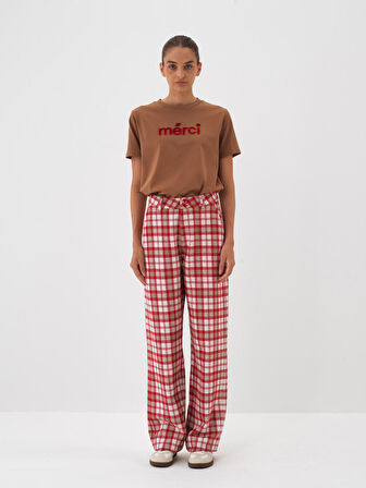 Xint Camel Pamuk Dokulu Regular Fit Tişört