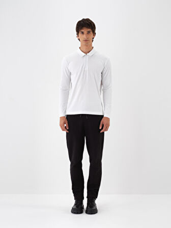 Xint Beyaz Modal Dokulu Slim Fit Uzun Kollu Tişört