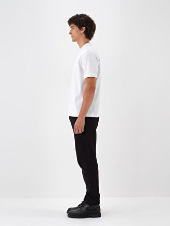 Xint Beyaz Pamuk Dokulu Regular Fit Tişört