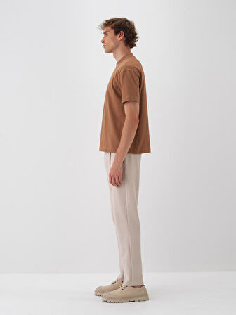 Xint Camel Pamuk Dokulu Regular Fit Tişört