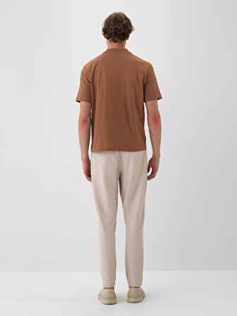 Xint Camel Pamuk Dokulu Regular Fit Tişört