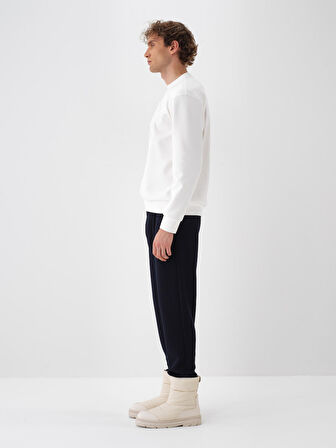 Xint Lacivert Esnek Dokulu Regular Fit Jogger Pantolon