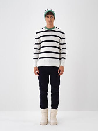 Xint Lacivert Yumuşak Dokulu Regular Fit Kazak