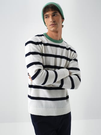 Xint Lacivert Yumuşak Dokulu Regular Fit Kazak