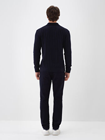 Xint Lacivert Yumuşak Dokulu Regular Fit Kazak