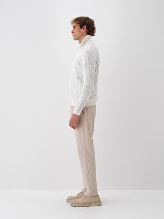 Xint Ekru Yumuşak Dokulu Regular Fit Kazak