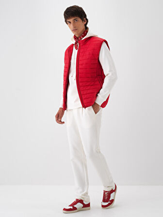 Xint Kırmızı Formunu Koruyan Regular Fit Yelek