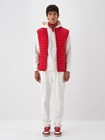 Xint Kırmızı Formunu Koruyan Regular Fit Yelek