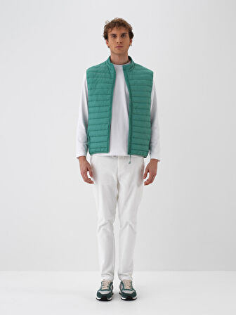 Xint Yeşil Formunu Koruyan Regular Fit Yelek