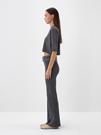 Xint Antrasit Doğal Yün Dokulu Regular Fit Pantolon