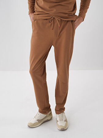 Xint Camel Pamuk Dokulu Regular Fit Sweat Pantolon