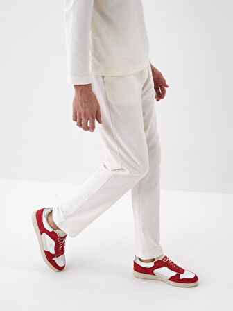 Xint Ekru Pamuk Dokulu Regular Fit Sweat Pantolon