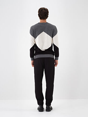 Xint Antrasit Doğal Yün Dokulu Regular Fit Kazak