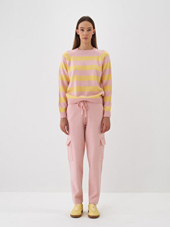 Xint Sarı Doğal Yün Dokulu Regular Fit Kazak